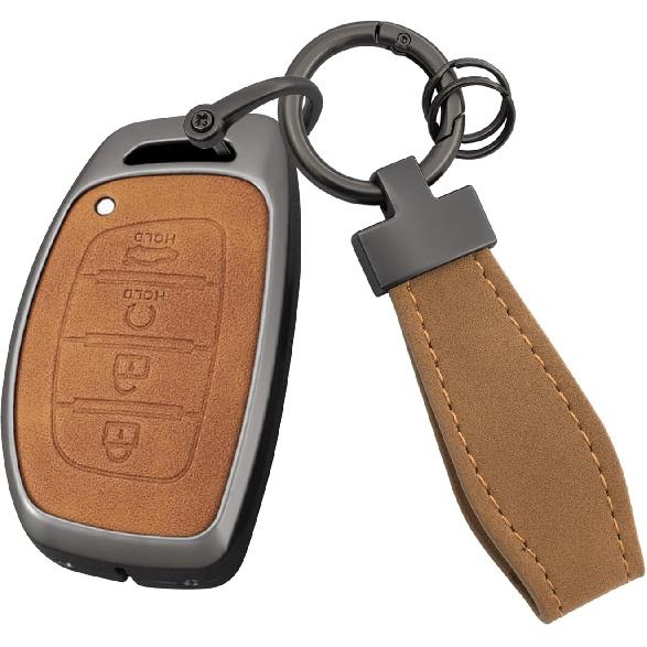 HIBEYO Key Fob Cover Compatible with Hyundai Tucson Sonata Fe Creta Mistra Elantra Ioniq Venue IX35 I10 I20 I30 I40 Solaris Kona Accessories Leather& 4 Button a Type Brown
HIBEYO Key Fob Cover Compatible with Hyundai Tucson Sonata Fe Creta Mistra Elantra Ioniq Venue IX35 I10 I20 I30 I40 Solaris Kona Accessories Leather& 4 Button a Type Brown
