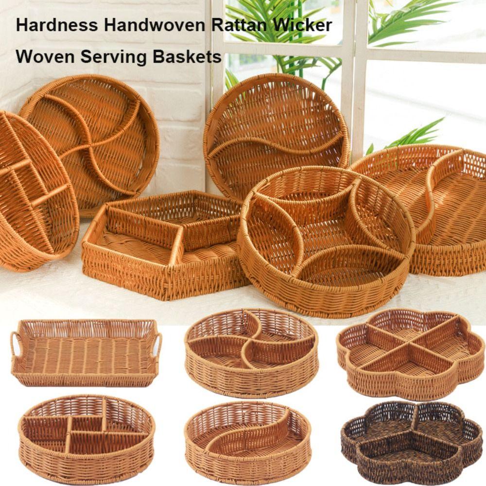 Khaki Rattan Wicker Woven Serving Baskets Handwoven Restaurant Serving Tabletop Display 1
Khaki Rattan Wicker Woven Serving Baskets Handwoven Restaurant Serving Tabletop Display 1