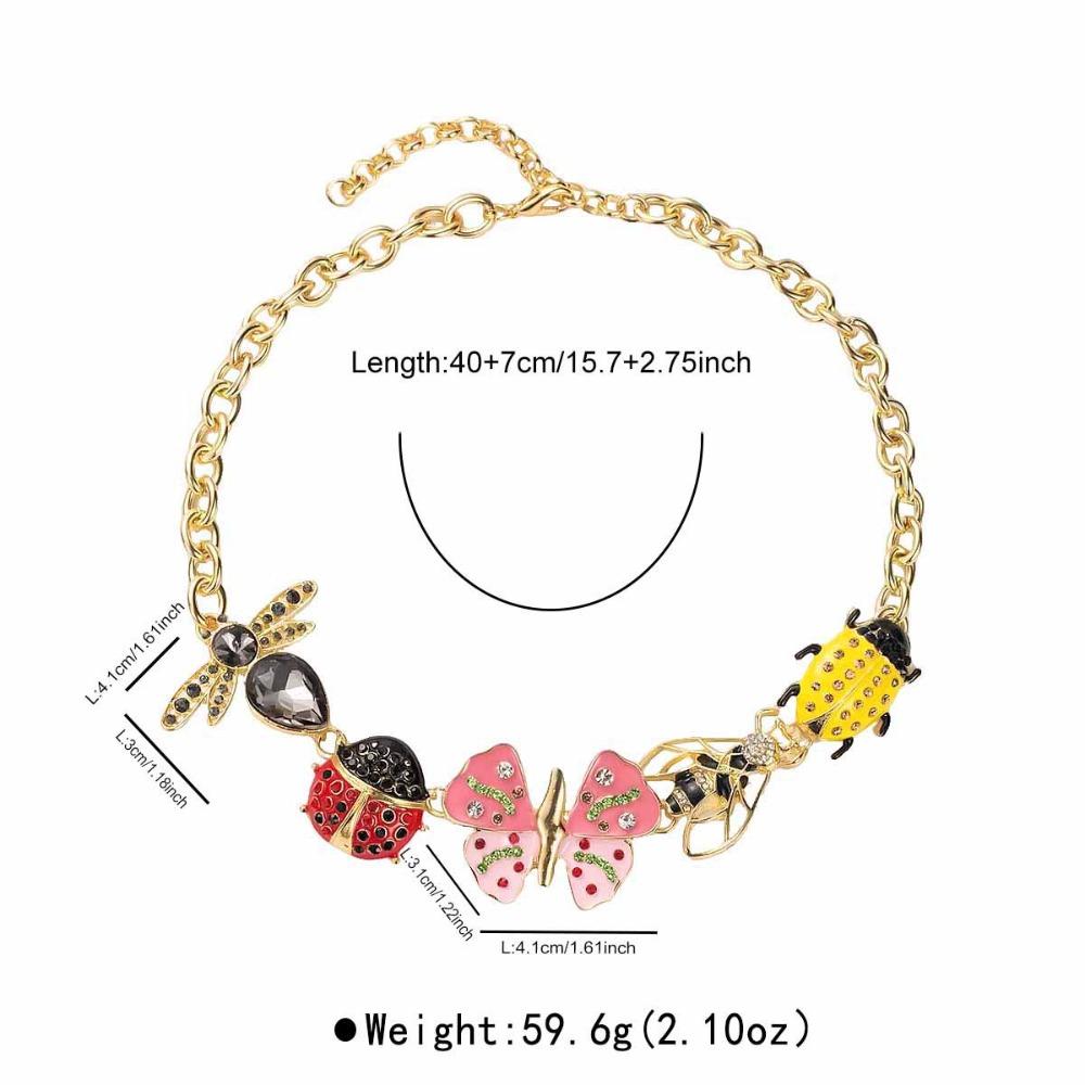 Colorful Insect Pendant Necklace Butterfly Insect Earrings Simple Chunky Chain Necklac Girls Style 2 Necklace
Colorful Insect Pendant Necklace Butterfly Insect Earrings Simple Chunky Chain Necklac Girls Style 2 Necklace
