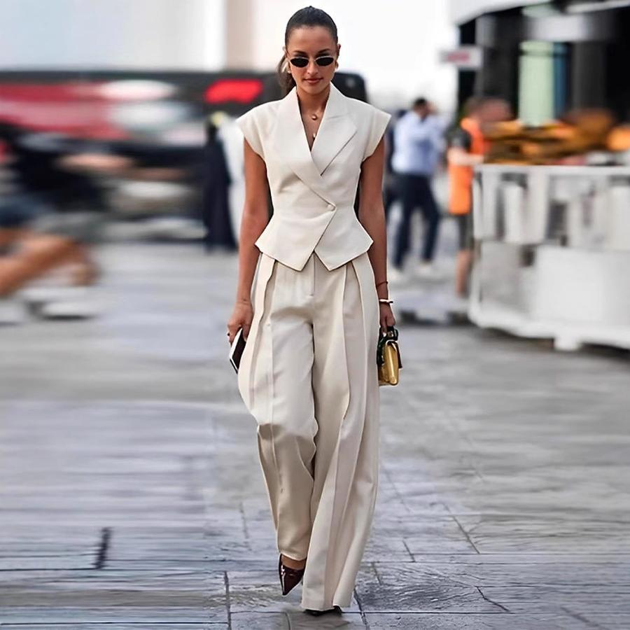 New Suit Set Fashion Summer Elegant Style Sleeveless Vest Long Pants Set L бежевый
New Suit Set Fashion Summer Elegant Style Sleeveless Vest Long Pants Set L бежевый