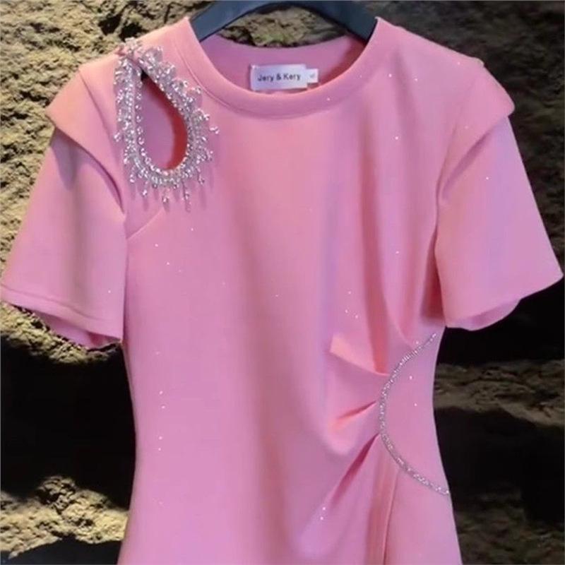 Plus Size Irregular Hollow Shoulder Diamond Waist Slimming Short-Sleeved T-Shirt for Women (Size 2-300 Catties) L белый
Plus Size Irregular Hollow Shoulder Diamond Waist Slimming Short-Sleeved T-Shirt for Women (Size 2-300 Catties) L белый