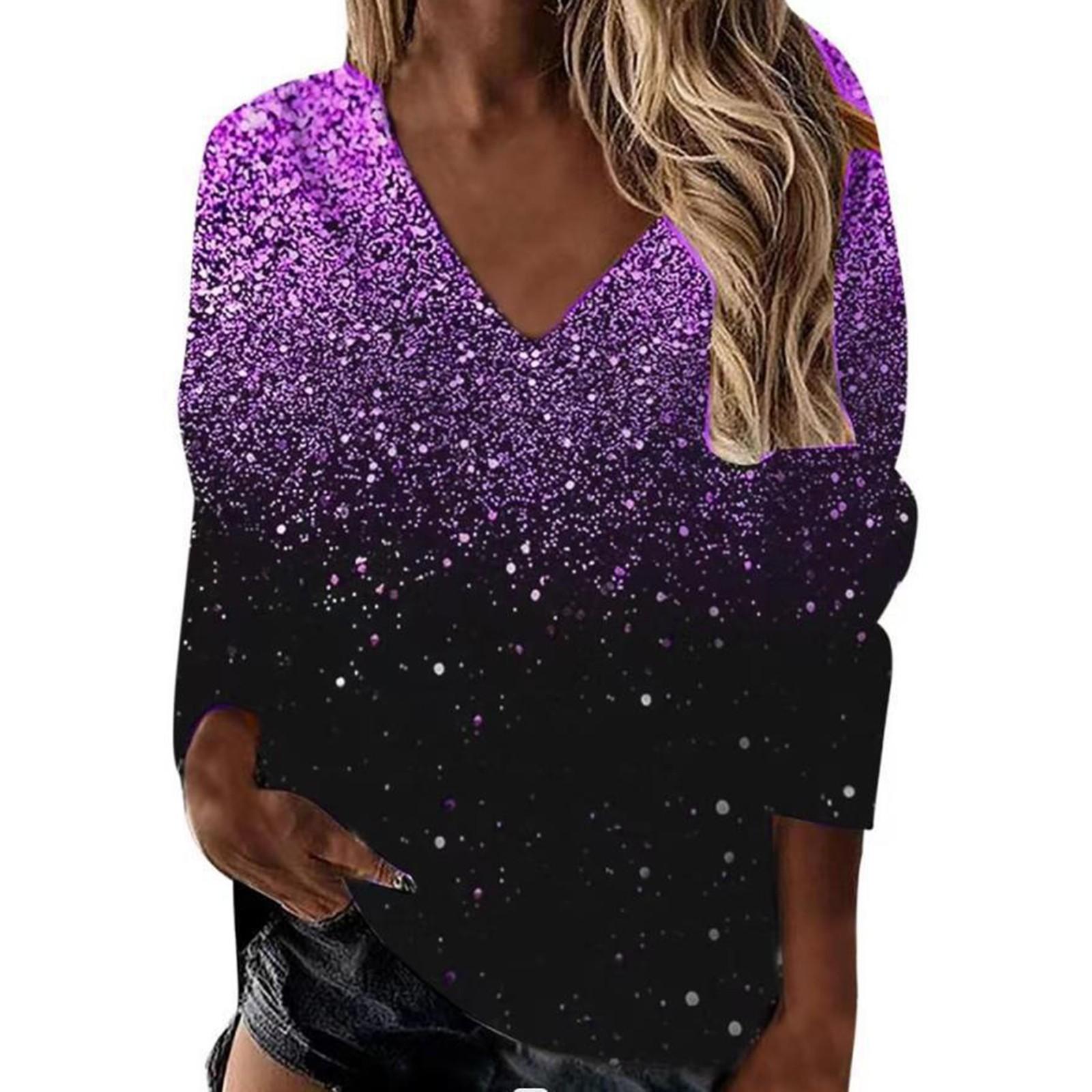 Женская модная повседневная футболка с длинным рукавом и V-образным вырезом с эффектом градиента Starlight XXXXXL фиолетовый
Женская модная повседневная футболка с длинным рукавом и V-образным вырезом с эффектом градиента Starlight XXXXXL фиолетовый