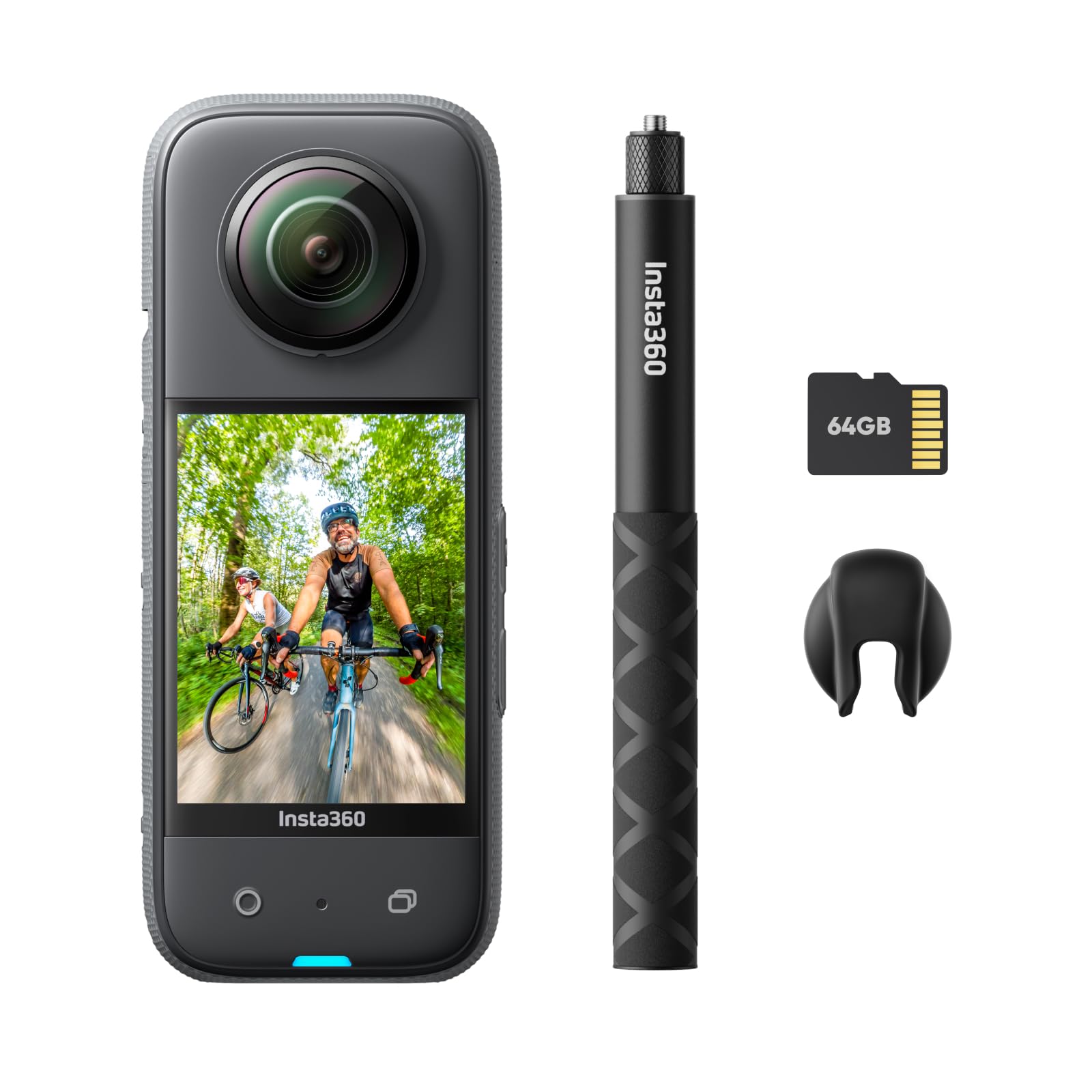 Insta360 Web camera mode for live streaming and underwater photography Premium Set 64GB SD Card Vlog, bike, -
Insta360 Web camera mode for live streaming and underwater photography Premium Set 64GB SD Card Vlog, bike, -