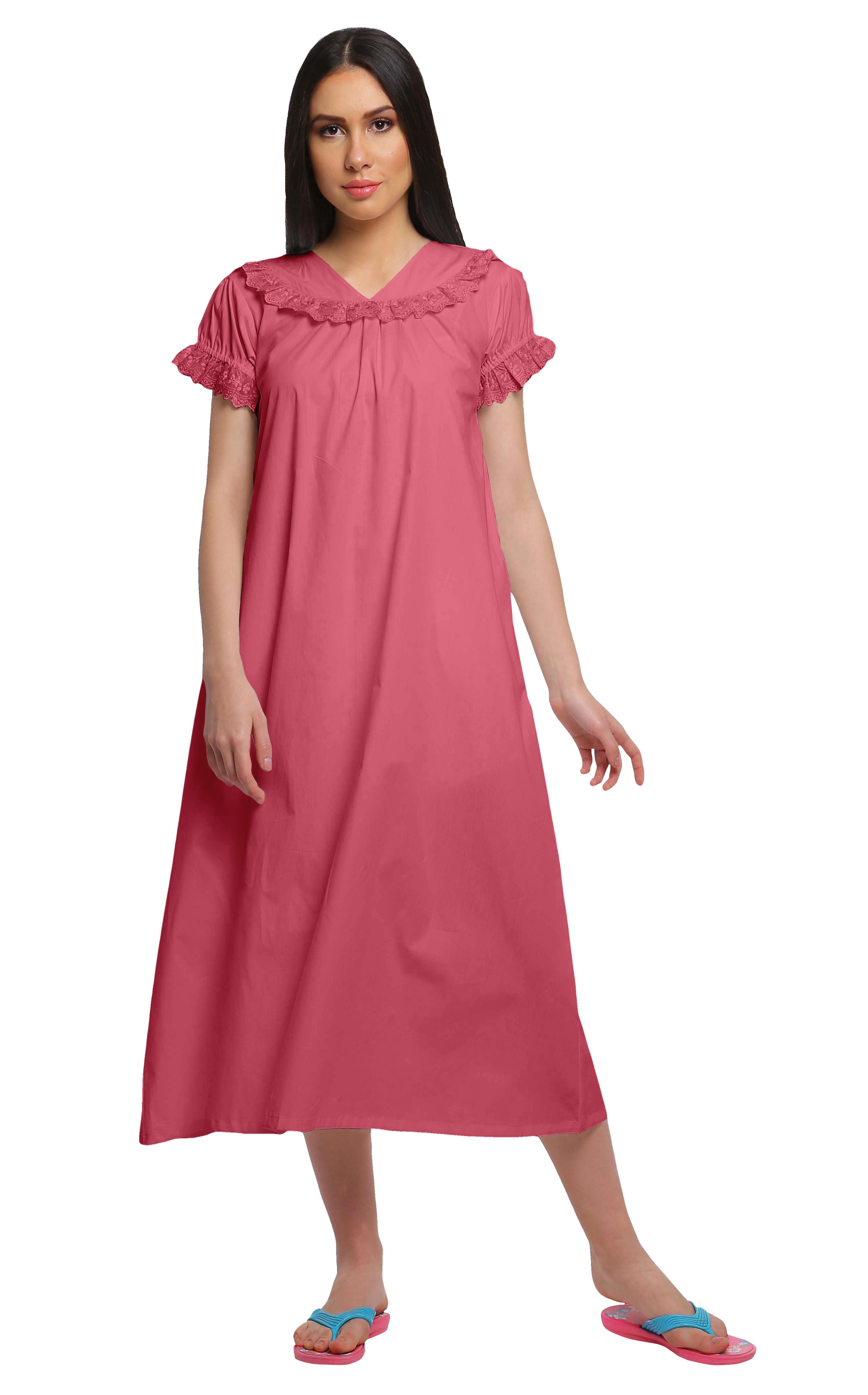 Moomaya Однотонна жіноча бавовняна нічна сорочка з короткими рукавами XS рожевий
Moomaya Однотонна жіноча бавовняна нічна сорочка з короткими рукавами XS рожевий