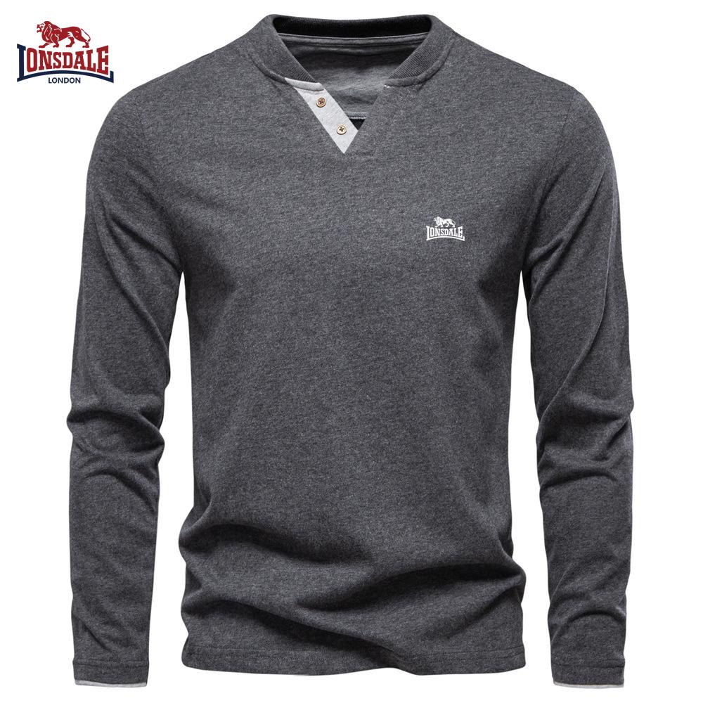 Lonsdale Autumn New Embroidery Men s Fashion Color Cotton Solid Color Long Sleeve T-shirt V-neck Casual Men s Top T-shirt L
Lonsdale Autumn New Embroidery Men s Fashion Color Cotton Solid Color Long Sleeve T-shirt V-neck Casual Men s Top T-shirt L