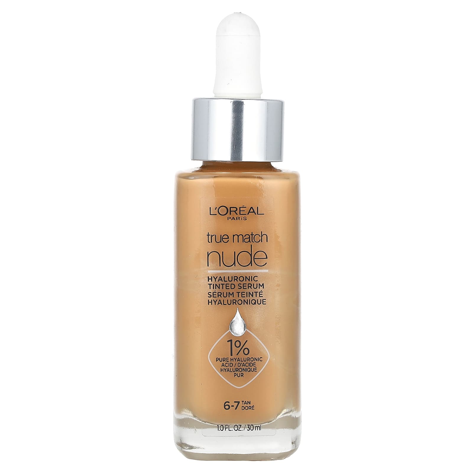 L Oréal, True Match Nude, гиалуроновая тонирующая сыворотка, оттенок 6-7 Tan, 1 жидкая унция (30 мл)
L Oréal, True Match Nude, гиалуроновая тонирующая сыворотка, оттенок 6-7 Tan, 1 жидкая унция (30 мл)