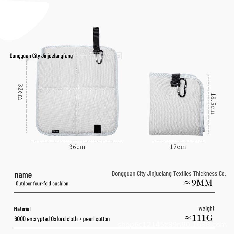 Portable Waterproof Outdoor Cushion: Thickened Oxford Cloth for Camping, Hiking, and Lawn Use. 36CM*32CM
Portable Waterproof Outdoor Cushion: Thickened Oxford Cloth for Camping, Hiking, and Lawn Use. 36CM*32CM
