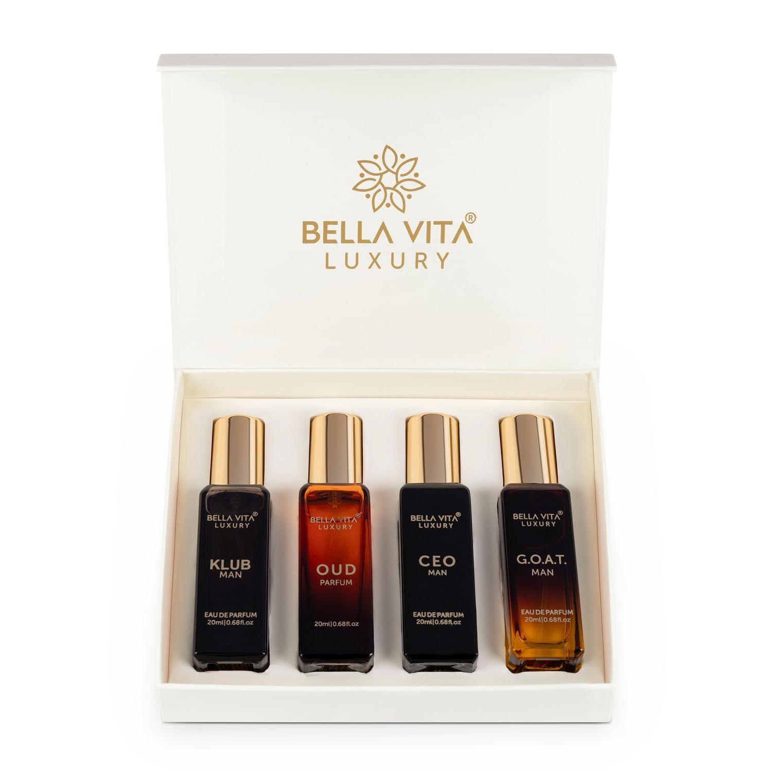Подарочный набор парфюмерии Bella Vita Luxury Man для мужчин 4x20 мл с Dominus, Oud, CEO, Impact Perfume
Подарочный набор парфюмерии Bella Vita Luxury Man для мужчин 4x20 мл с Dominus, Oud, CEO, Impact Perfume