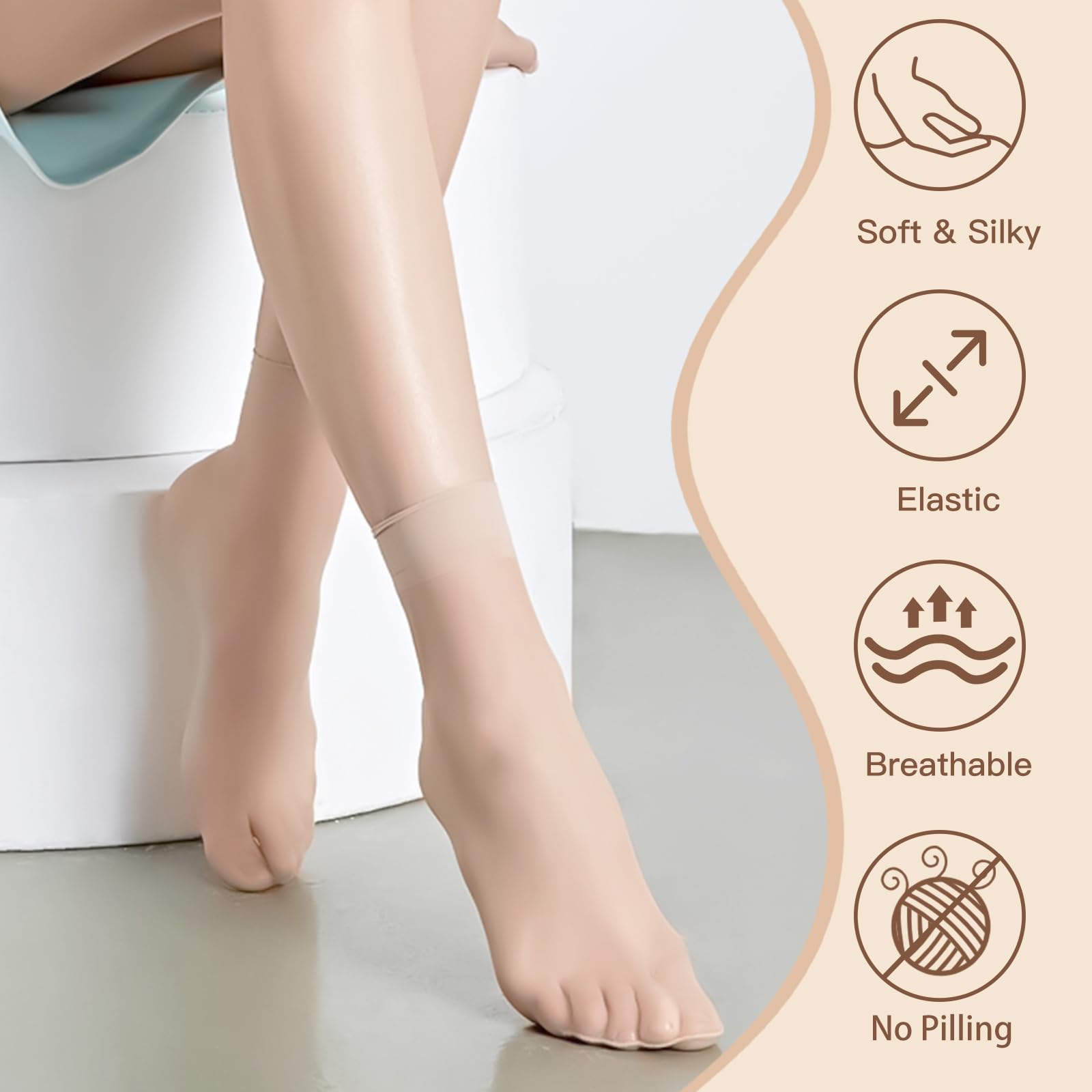 Short Stockings Women s Ultra-thin Summer Stockings Anti-snagging Crystal Socks Cotton Bottom Steel Stockings Flesh-colored Stockings 10-pcs
Short Stockings Women s Ultra-thin Summer Stockings Anti-snagging Crystal Socks Cotton Bottom Steel Stockings Flesh-colored Stockings 10-pcs