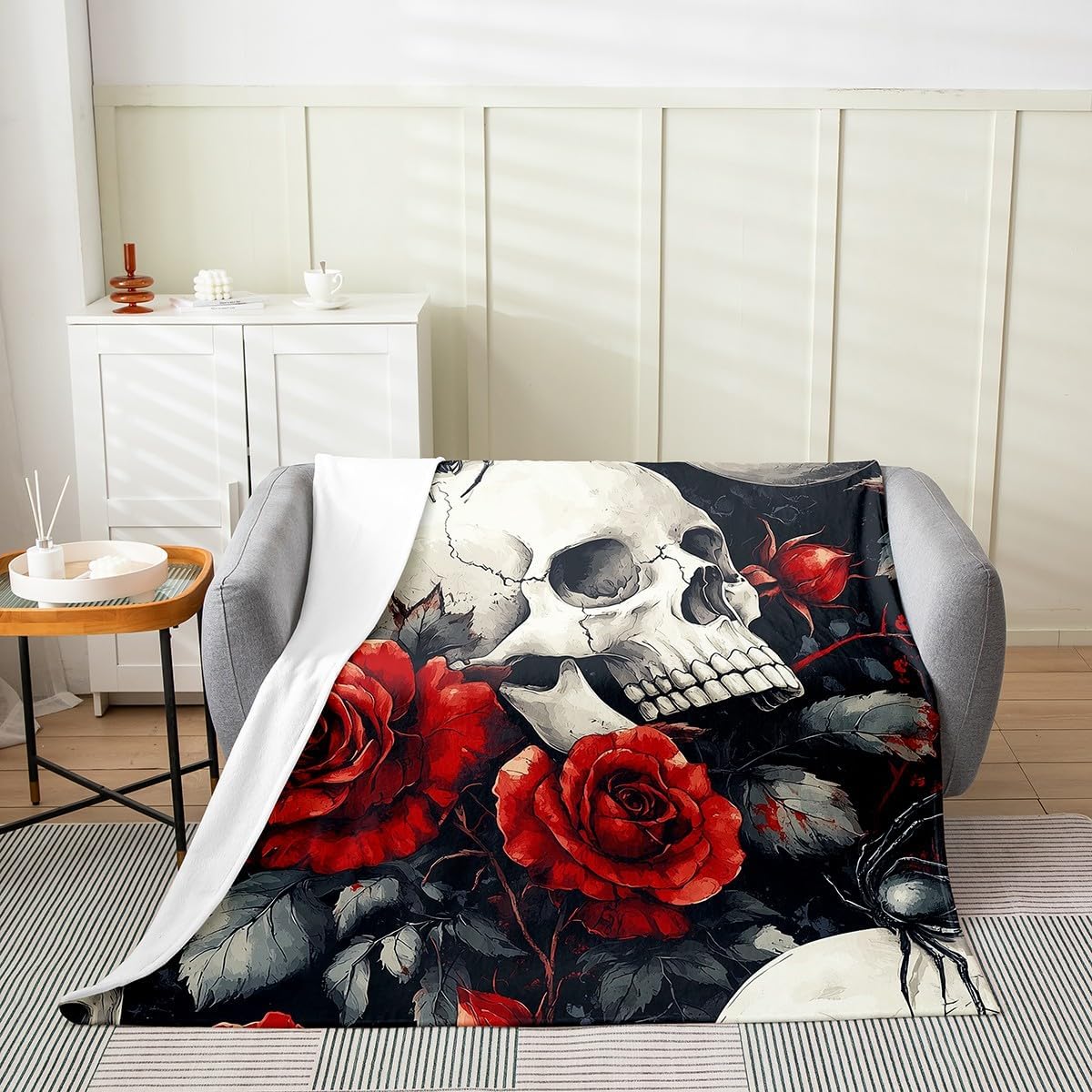 Mushroom Skull Fleece Blanket Halloween Moon Night Neon Blue Throw Blanket for Sofa Adults Mysterious Jungle Gothic Skeleton Sof 100x150cm
Mushroom Skull Fleece Blanket Halloween Moon Night Neon Blue Throw Blanket for Sofa Adults Mysterious Jungle Gothic Skeleton Sof 100x150cm