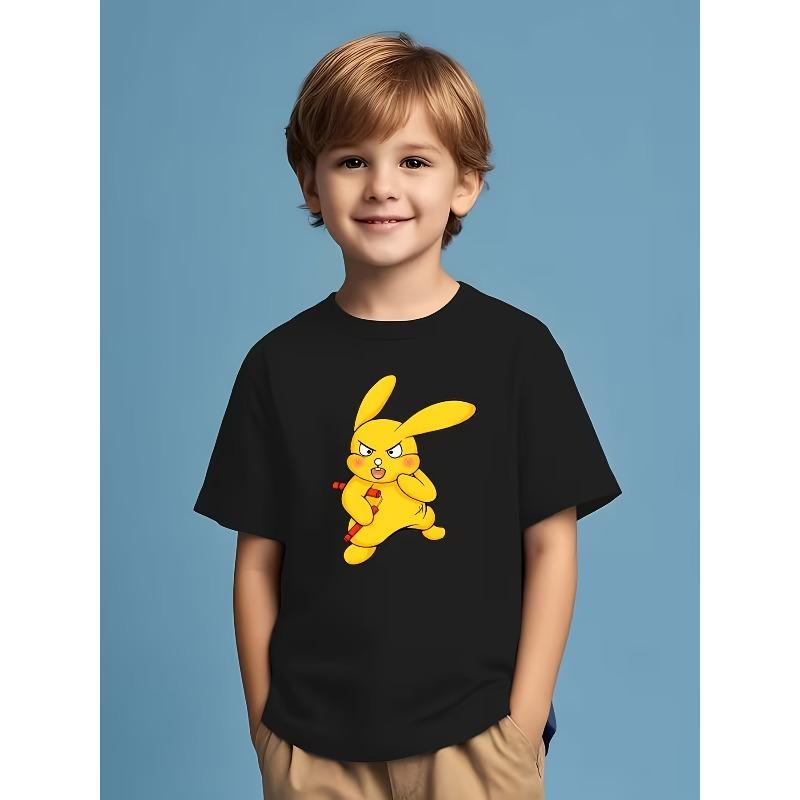 European Size Boys Round Neck Short Sleeved T Shirt with Cartoon Pikachu Pattern Print 98cm чёрный
European Size Boys Round Neck Short Sleeved T Shirt with Cartoon Pikachu Pattern Print 98cm чёрный