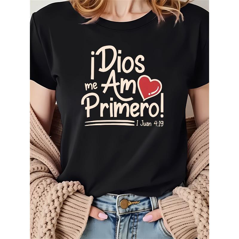 WOMEN S T-Shirt Heart Letter Pattern, Black Short-Sleeve Round Neck Printed Tee - Machine Washable,Comfortable Fit, Versatile for Daily Wear S чёрный
WOMEN S T-Shirt Heart Letter Pattern, Black Short-Sleeve Round Neck Printed Tee - Machine Washable,Comfortable Fit, Versatile for Daily Wear S чёрный