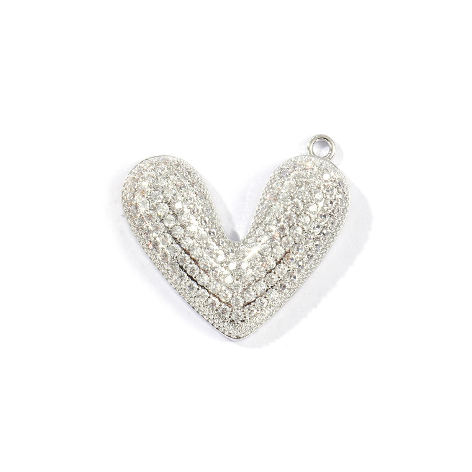 1 Piece Brass Valentine s Day Charms Gold Plated Heart Micro Pave Clear Cubic Zirconia Pendants For DIY Necklace 29.5mm x 27mm
1 Piece Brass Valentine s Day Charms Gold Plated Heart Micro Pave Clear Cubic Zirconia Pendants For DIY Necklace 29.5mm x 27mm