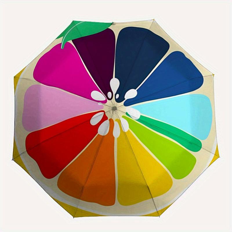 1pc Fruit Wheel Automatic Open/close Folding Compact Umbrella, 8-Rib Sturdy Canopy, Lightweight Portable, Everyday Use, Gift, Outdoor Umbrella, Travel
1pc Fruit Wheel Automatic Open/close Folding Compact Umbrella, 8-Rib Sturdy Canopy, Lightweight Portable, Everyday Use, Gift, Outdoor Umbrella, Travel
