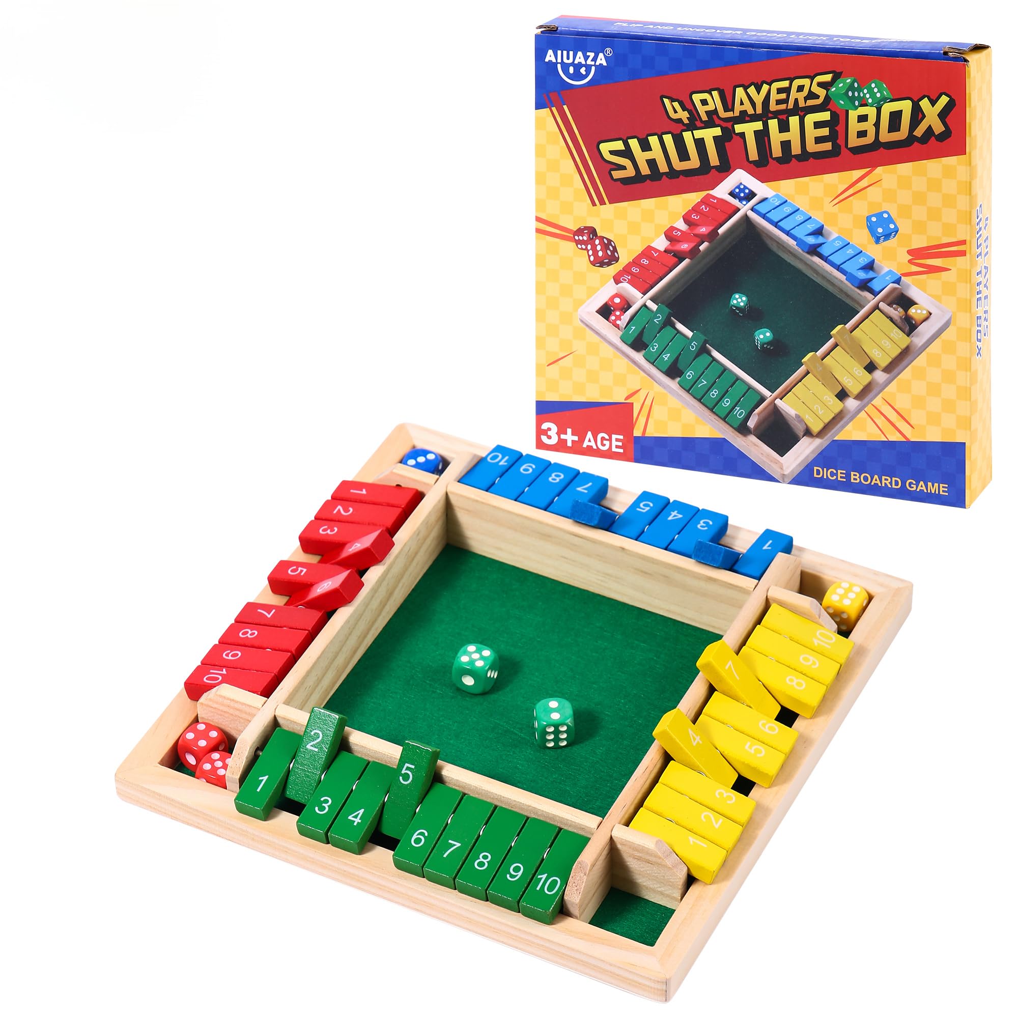 АЙУАЗА Игра в кости Закрой коробку Деревянная настольная игра 4 стороны Семейная математическая игра для игроков Образовательная обучающая интерактивная игра Классическая настольная игра для
АЙУАЗА Игра в кости Закрой коробку Деревянная настольная игра 4 стороны Семейная математическая игра для игроков Образовательная обучающая интерактивная игра Классическая настольная игра для