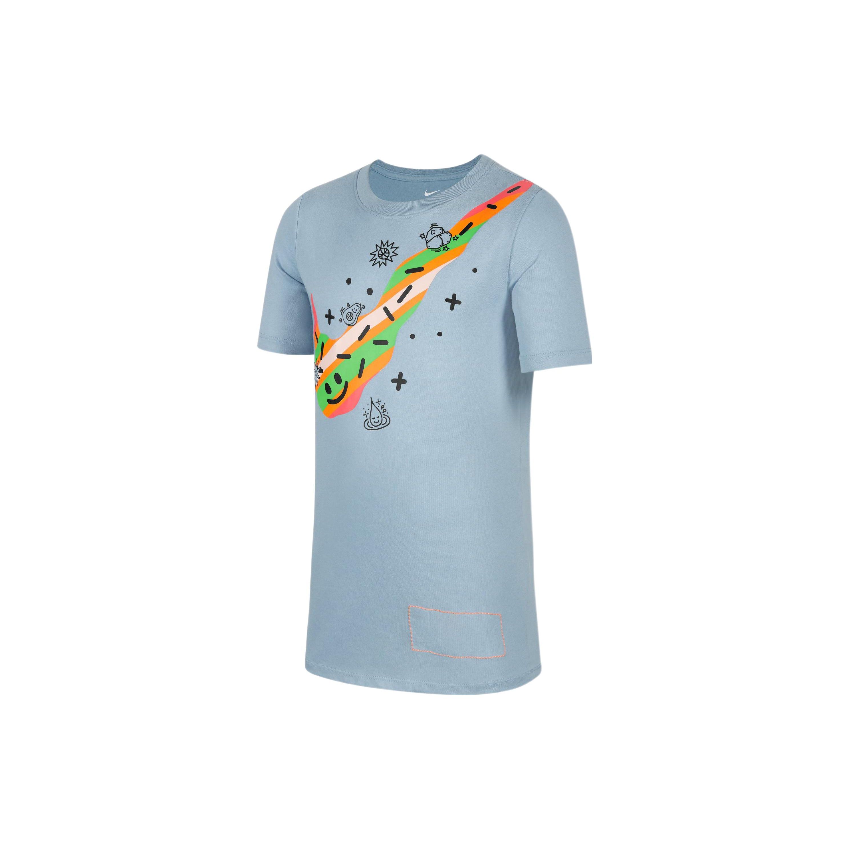 Nike Футболка для тренировок Dri-Fit Printed с круглым вырезом и коротким рукавом, детские топы, синяя DV3190-425
Nike Футболка для тренировок Dri-Fit Printed с круглым вырезом и коротким рукавом, детские топы, синяя DV3190-425