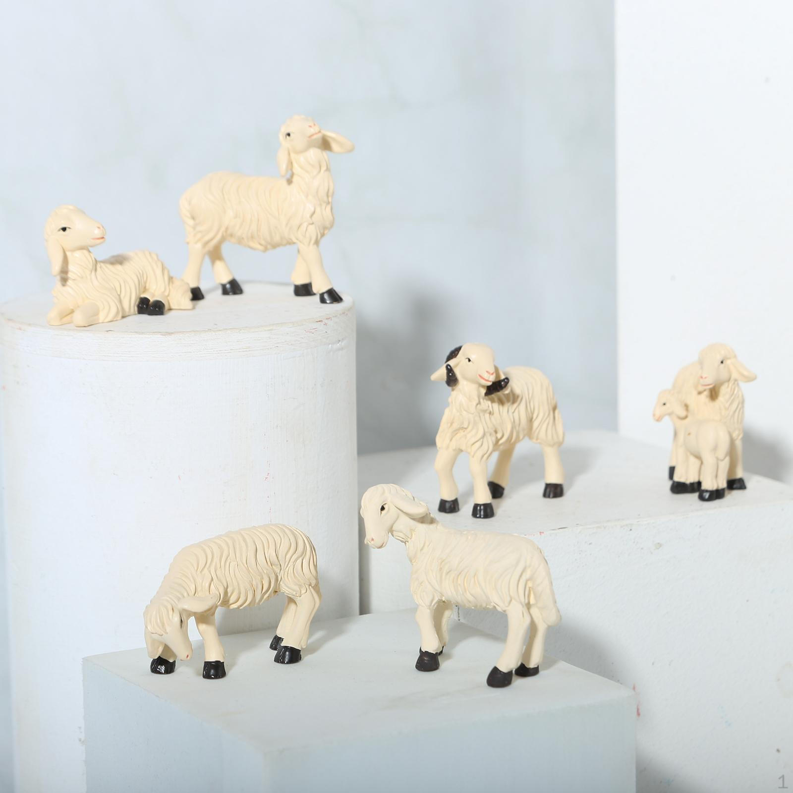 6Pieces/Set Dollhouse Miniature Sheep Figurine Lamb Garden Statue Farm Animal Resin Micro Ornaments
6Pieces/Set Dollhouse Miniature Sheep Figurine Lamb Garden Statue Farm Animal Resin Micro Ornaments