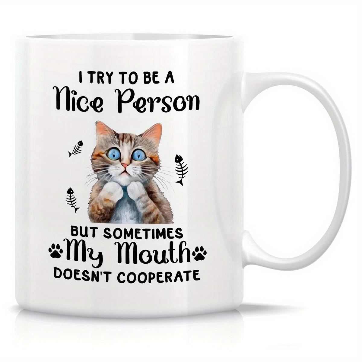 Reusable & Machine Washable Ceramic Mug, Whimsical Cat Multipurpose Coffee Tea Cup - Ideal Gift for Cat Lovers, Use Without Elec 320ml
Reusable & Machine Washable Ceramic Mug, Whimsical Cat Multipurpose Coffee Tea Cup - Ideal Gift for Cat Lovers, Use Without Elec 320ml