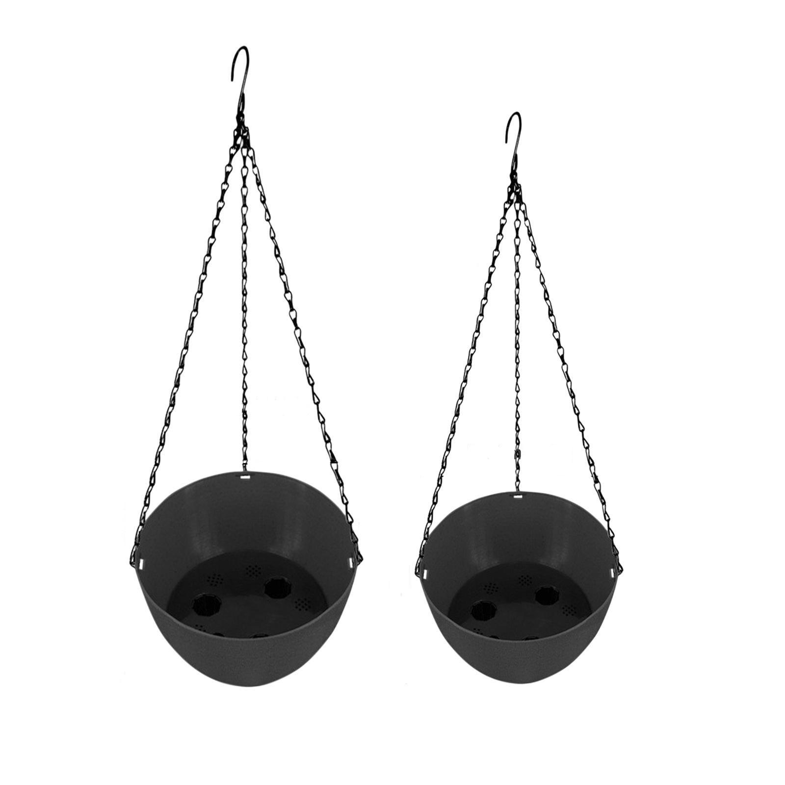 Outdoor Indoor Plant Hanging Planter With Drainage Holes And Chain, Garden Home Porch Decoration Dark Gray Round Hanging Planter S
Outdoor Indoor Plant Hanging Planter With Drainage Holes And Chain, Garden Home Porch Decoration Dark Gray Round Hanging Planter S