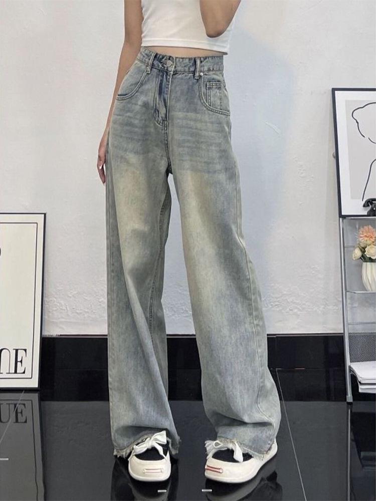 Американские ретро джинсы с высокой талией и широкими штанинами для женщин - Осенние, стройнящие, дизайн в пол Small
Американские ретро джинсы с высокой талией и широкими штанинами для женщин - Осенние, стройнящие, дизайн в пол Small