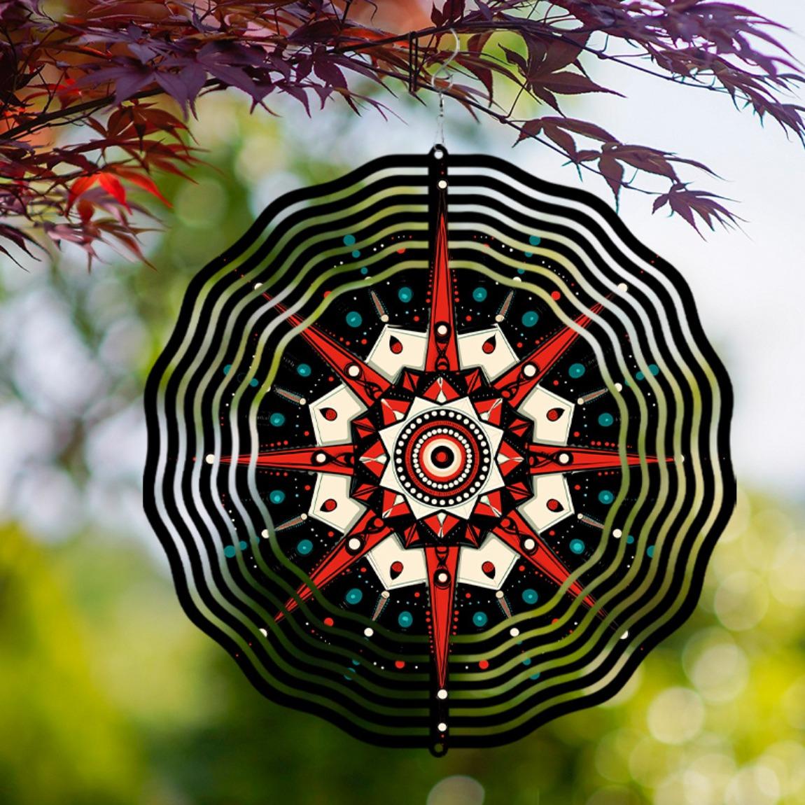 Metal Star Wind Chime Outdoor Indoor Geometric Design Red Blue Yellow Accents Garden Lawn Decor Hanging Ornament No Power Needed Artistic Detailing 01A
Metal Star Wind Chime Outdoor Indoor Geometric Design Red Blue Yellow Accents Garden Lawn Decor Hanging Ornament No Power Needed Artistic Detailing 01A