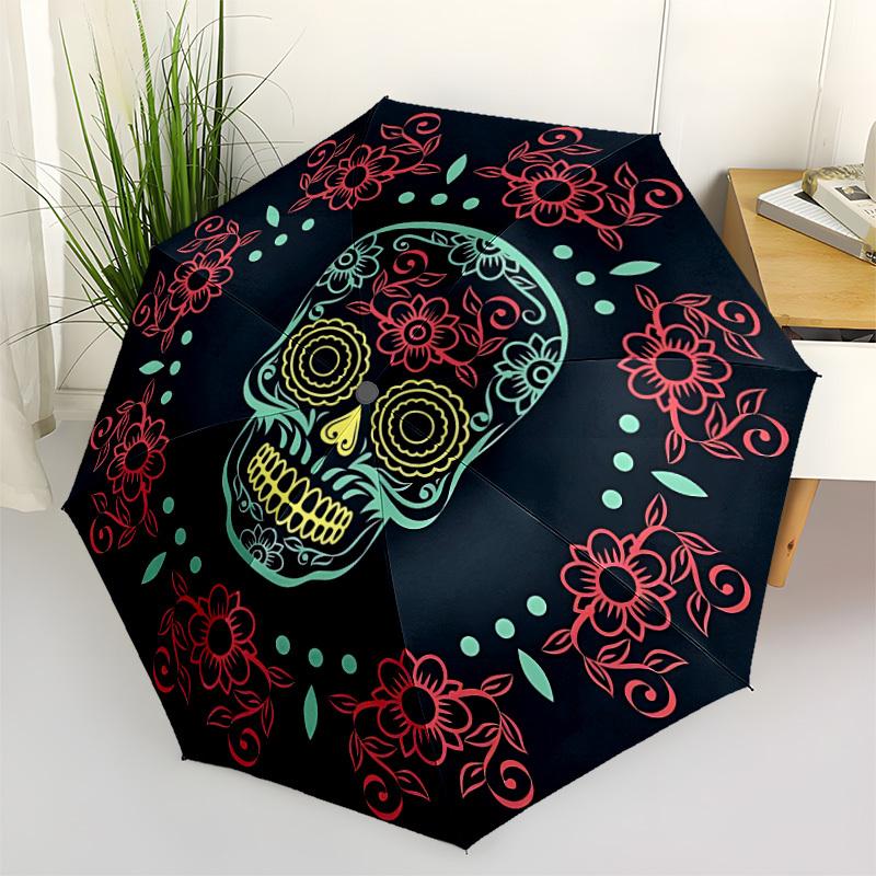 1pc Sugar Skull Automatic Opening/Closing Folding Umbrella with 8 Ribs,Portable Sunshade Umbrella Birthday and Holiday gifts yy251231109
1pc Sugar Skull Automatic Opening/Closing Folding Umbrella with 8 Ribs,Portable Sunshade Umbrella Birthday and Holiday gifts yy251231109