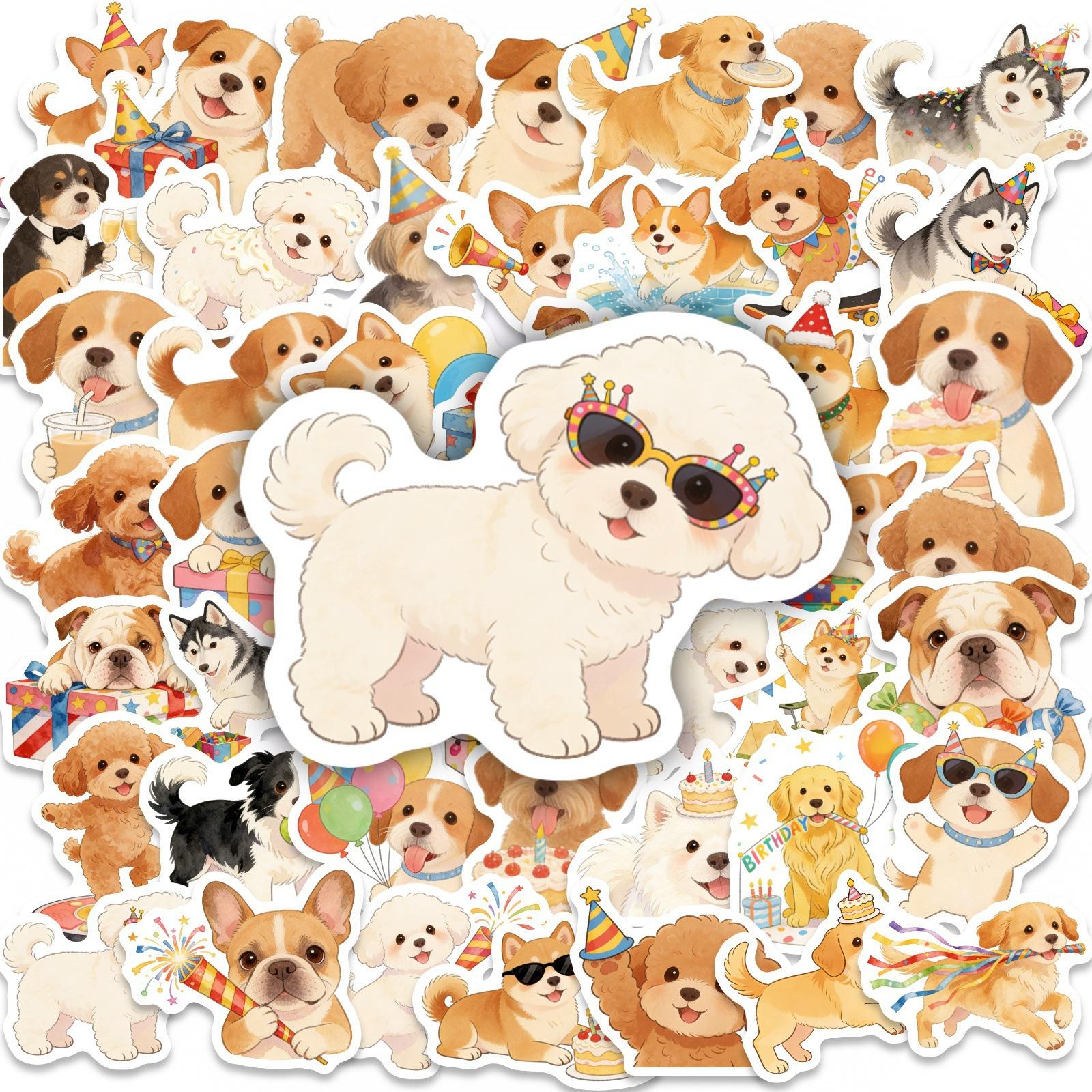 50 Cute Party Puppy Stickers Cute Pet, Wind Decorated Suitcase Water Cup Waterproof Sticker
50 Cute Party Puppy Stickers Cute Pet, Wind Decorated Suitcase Water Cup Waterproof Sticker