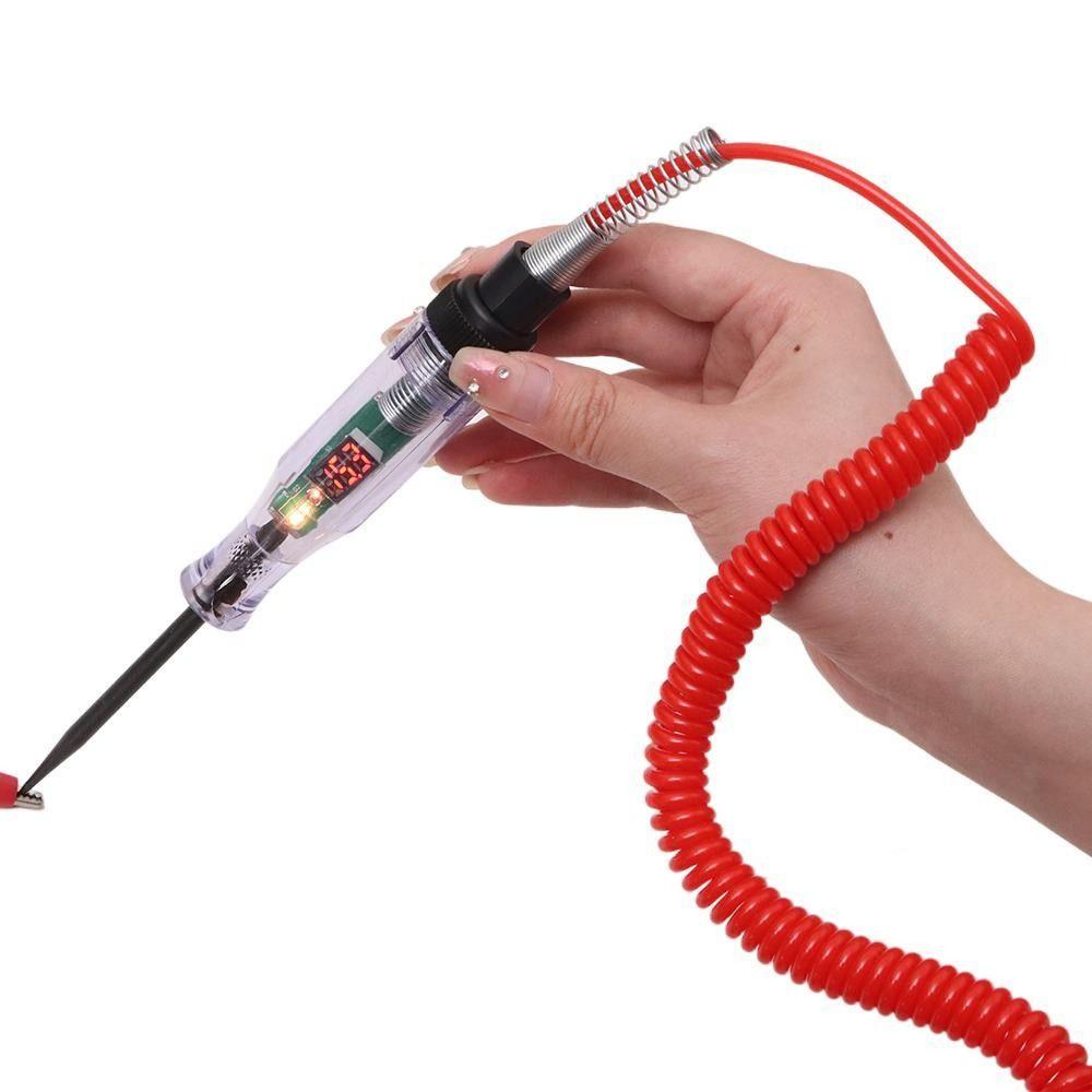 6V 12V 24V Circuit Tester with Extended Spring Wire Car Voltage Test Pen Digital Display Auto Electric Tester Probe Test Pen чорний
6V 12V 24V Circuit Tester with Extended Spring Wire Car Voltage Test Pen Digital Display Auto Electric Tester Probe Test Pen чорний