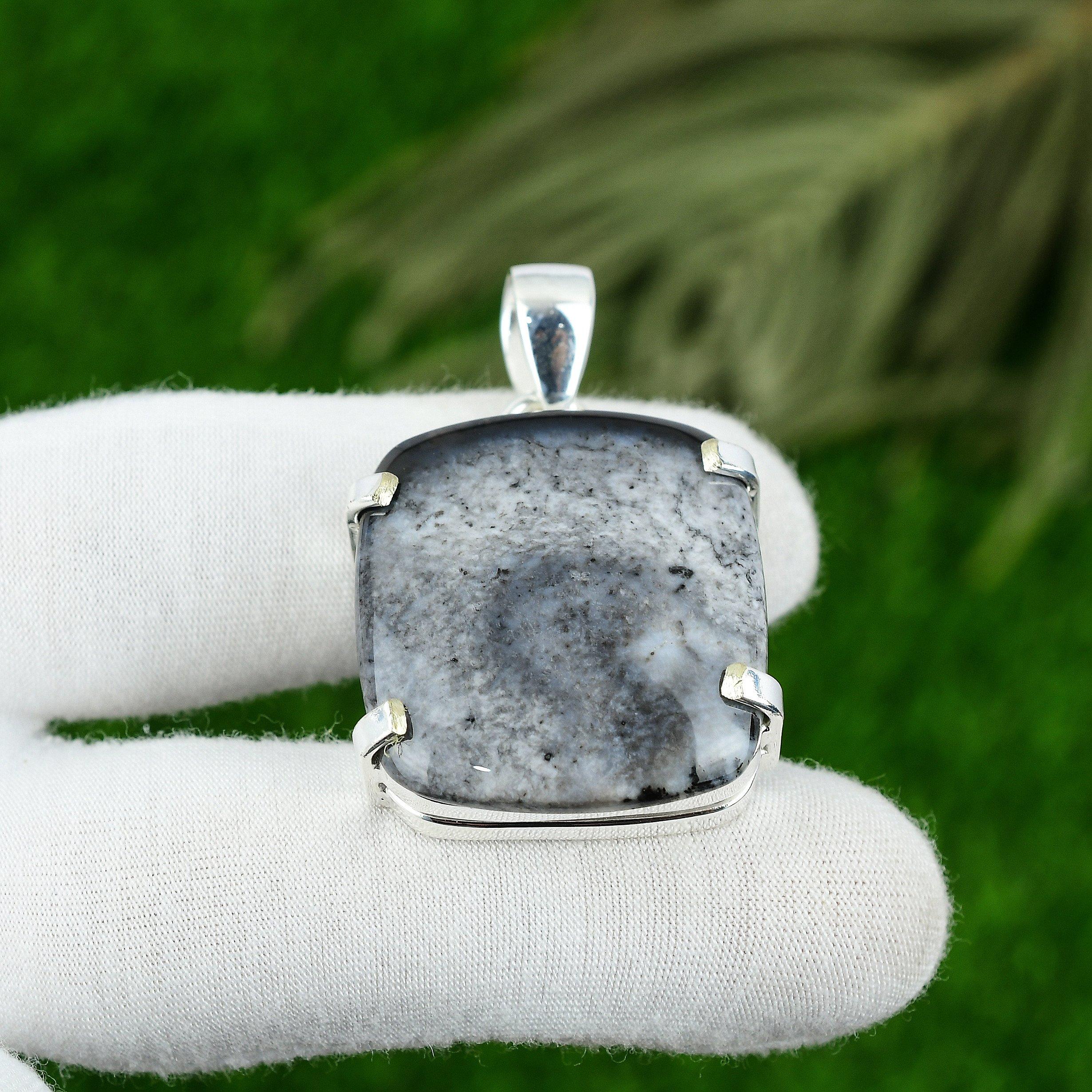 Sterling Silver Dendrite Opal Gemstone Anniversary Mother Wedding Bezel Pendant
Sterling Silver Dendrite Opal Gemstone Anniversary Mother Wedding Bezel Pendant