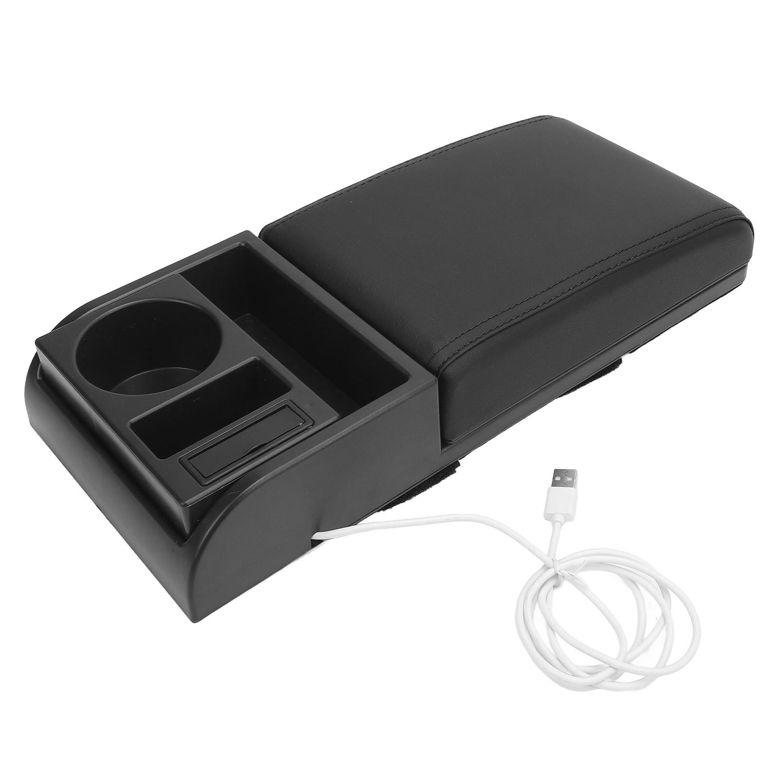 Center Console Armrest Box Cover Adjustable Length with USB Charging Port Cup Holder Universal Fit чорний
Center Console Armrest Box Cover Adjustable Length with USB Charging Port Cup Holder Universal Fit чорний