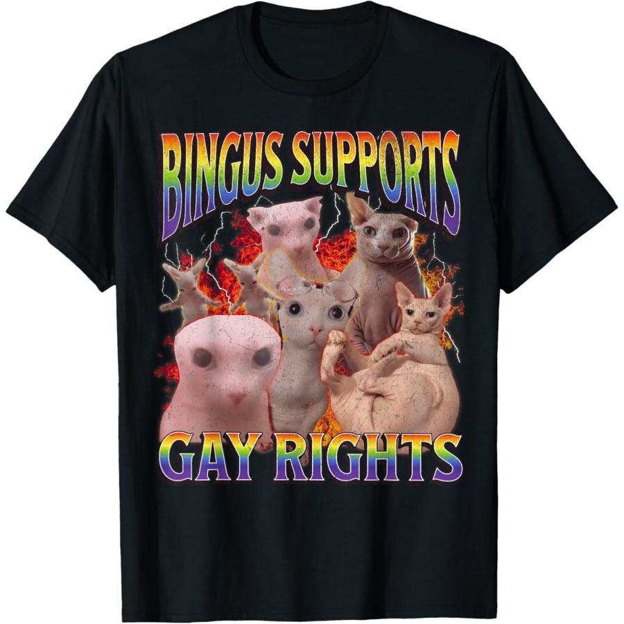 Bingus Supports Gay Rights Funny Sphinx Cat Meme Bootleg T-Shirt XXXXXL чорний
Bingus Supports Gay Rights Funny Sphinx Cat Meme Bootleg T-Shirt XXXXXL чорний
