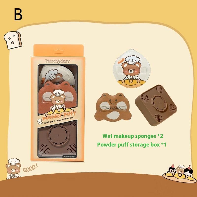 2 Pcs Double Sided Wet Dry Use with Storage Box for Beauty Skin Care Ultra Soft Bread Shaped Powder Puff Makeup Applicator
2 Pcs Double Sided Wet Dry Use with Storage Box for Beauty Skin Care Ultra Soft Bread Shaped Powder Puff Makeup Applicator