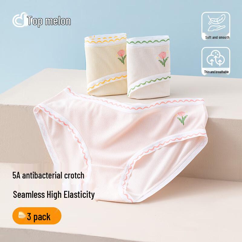 DingGuagua Youth Girls 5A Mugwort Antibacterial Briefs 3-Pack 140
DingGuagua Youth Girls 5A Mugwort Antibacterial Briefs 3-Pack 140