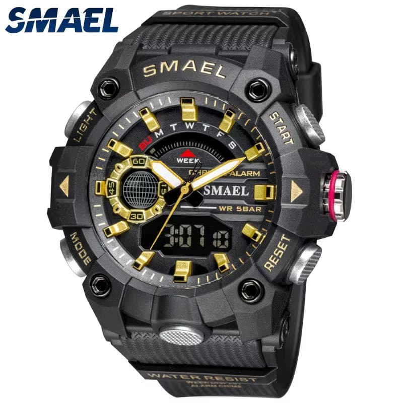 SMAEL Fashion Men s Sport Watches Shock Resistant 50M Waterproof Wristwatch LED Alarm Stopwatch Clock Military Watches Men 8040 армия зеленый
SMAEL Fashion Men s Sport Watches Shock Resistant 50M Waterproof Wristwatch LED Alarm Stopwatch Clock Military Watches Men 8040 армия зеленый