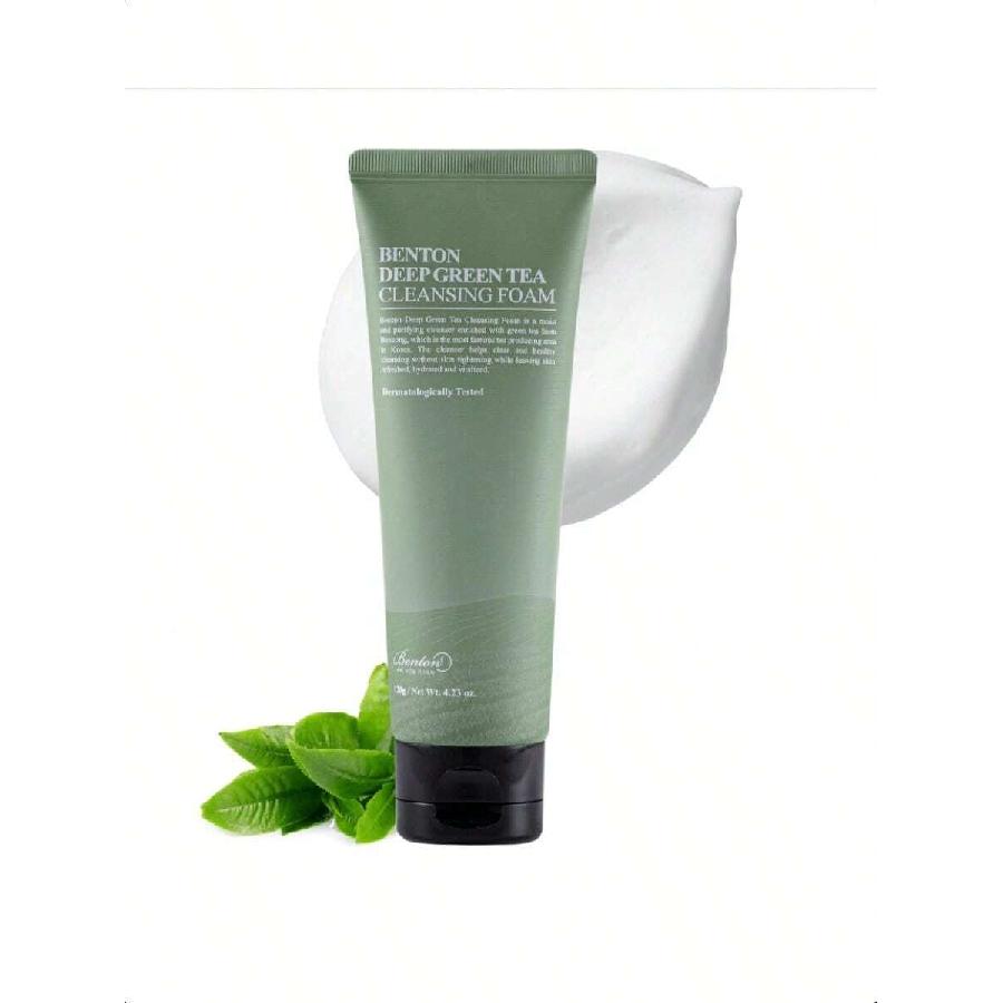 Benton Deep Green Tea Natural Face Wash (120g) - Hydrating And Gentle Facial Cleanser For Various Skin Types, Korean Foaming Facial Cleanser
Benton Deep Green Tea Natural Face Wash (120g) - Hydrating And Gentle Facial Cleanser For Various Skin Types, Korean Foaming Facial Cleanser