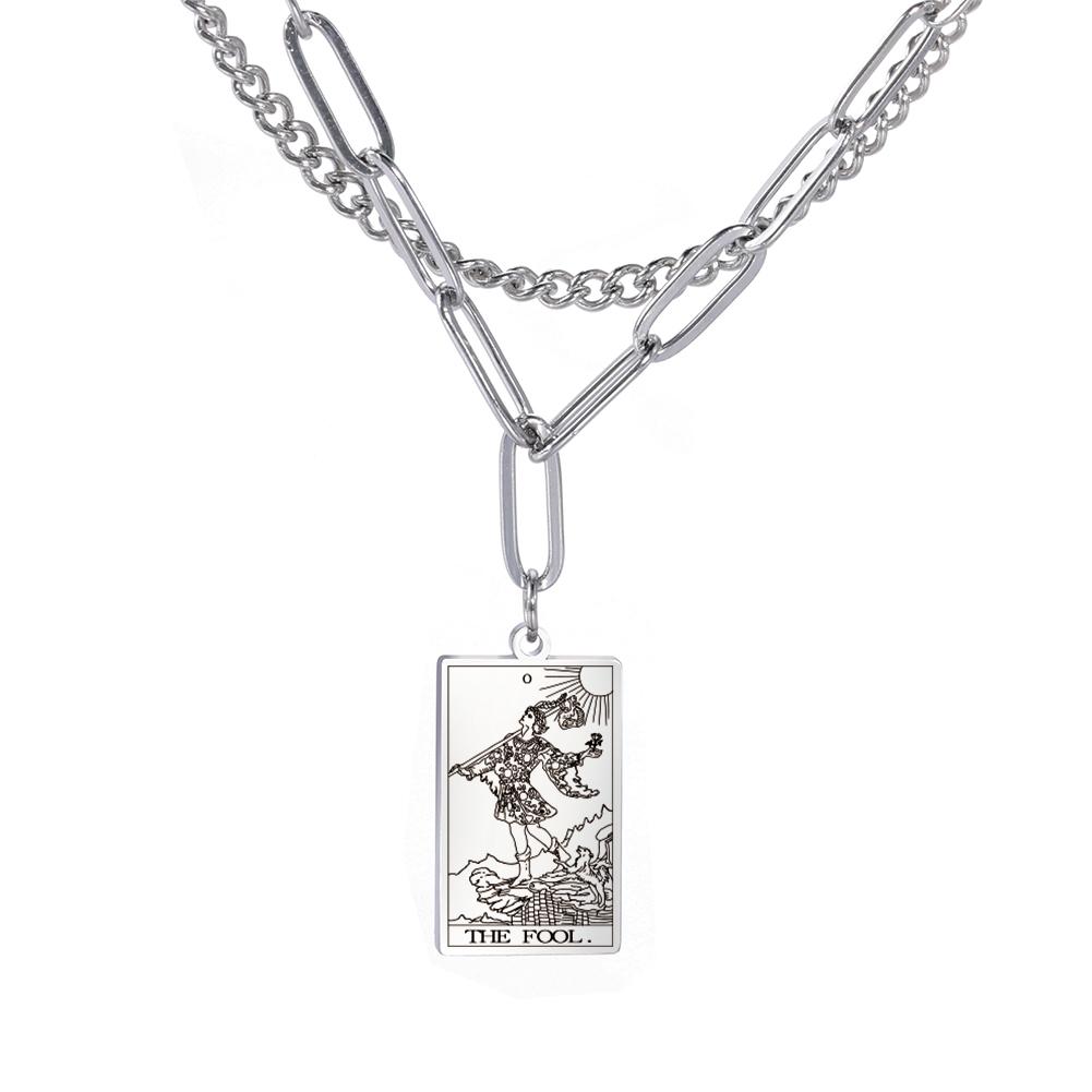 Vintage Double Layer Tarot Necklace The Major Arcana Pagan Astrology Talisman Pendants Good Luck Amulet Esotericism Jewelry Gift steel color
Vintage Double Layer Tarot Necklace The Major Arcana Pagan Astrology Talisman Pendants Good Luck Amulet Esotericism Jewelry Gift steel color