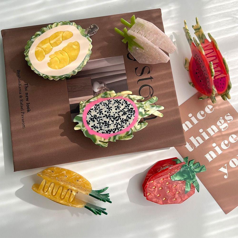 Pitaya Cartoon Hair Claw Durian Acetic Acid Shark Clip Cute Fruit Hair Grab Travel Pink Strawberry
Pitaya Cartoon Hair Claw Durian Acetic Acid Shark Clip Cute Fruit Hair Grab Travel Pink Strawberry