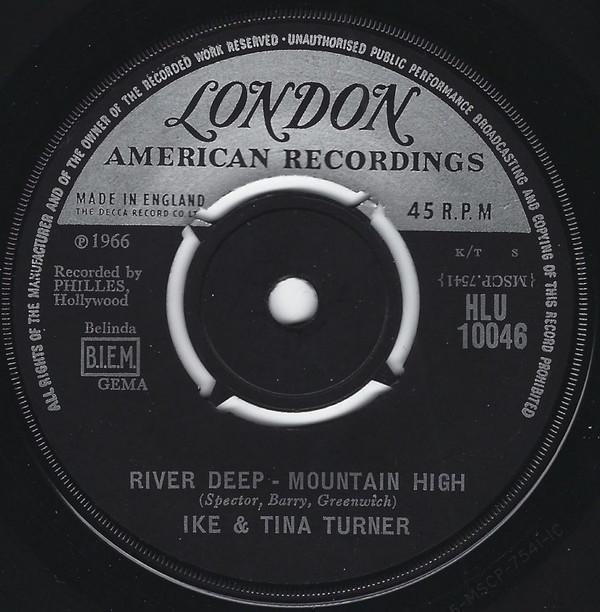 7inch Record IKE & TINA TURNER - River Deep - Mountain High HLU10046 London Records 1966 UK Soul/Funk Used
7inch Record IKE & TINA TURNER - River Deep - Mountain High HLU10046 London Records 1966 UK Soul/Funk Used
