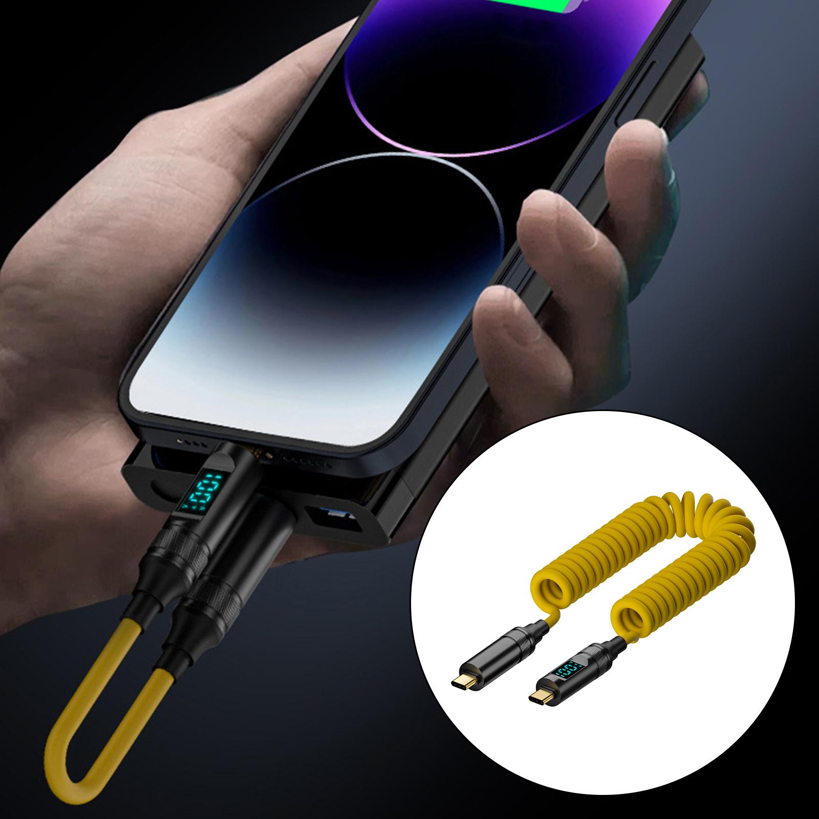 100 Вт USB C - USB C пружинный кабель 1,8 м с цифровым дисплеем для OTG 8K видеонаушников VR HDD корпус
100 Вт USB C - USB C пружинный кабель 1,8 м с цифровым дисплеем для OTG 8K видеонаушников VR HDD корпус