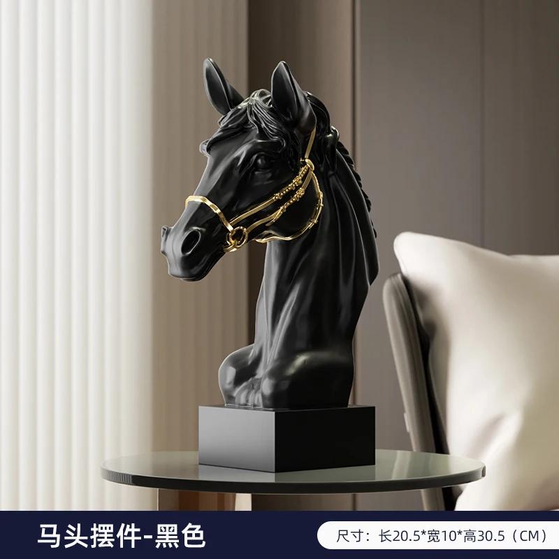 Gypsum sculpture Artistic horse head ornament Statues Soft decoration living room wine cabinet office Figurines Home Decor чорний
Gypsum sculpture Artistic horse head ornament Statues Soft decoration living room wine cabinet office Figurines Home Decor чорний