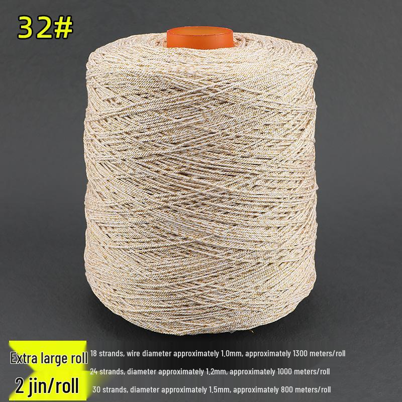Gold-Plated Handcrafted Cotton Thread Beaded Rope - Durable, Handmade, Wear-Resistant, Woven Design 24 strands, 1.2mm
Gold-Plated Handcrafted Cotton Thread Beaded Rope - Durable, Handmade, Wear-Resistant, Woven Design 24 strands, 1.2mm