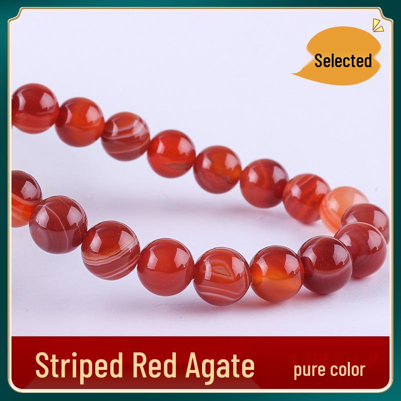 Natural Striped Red Agate Round Beads for DIY Jewelry Making - Loose Beads for Handmade Bracelets & Semi-Finished Necklaces 4mm
Natural Striped Red Agate Round Beads for DIY Jewelry Making - Loose Beads for Handmade Bracelets & Semi-Finished Necklaces 4mm