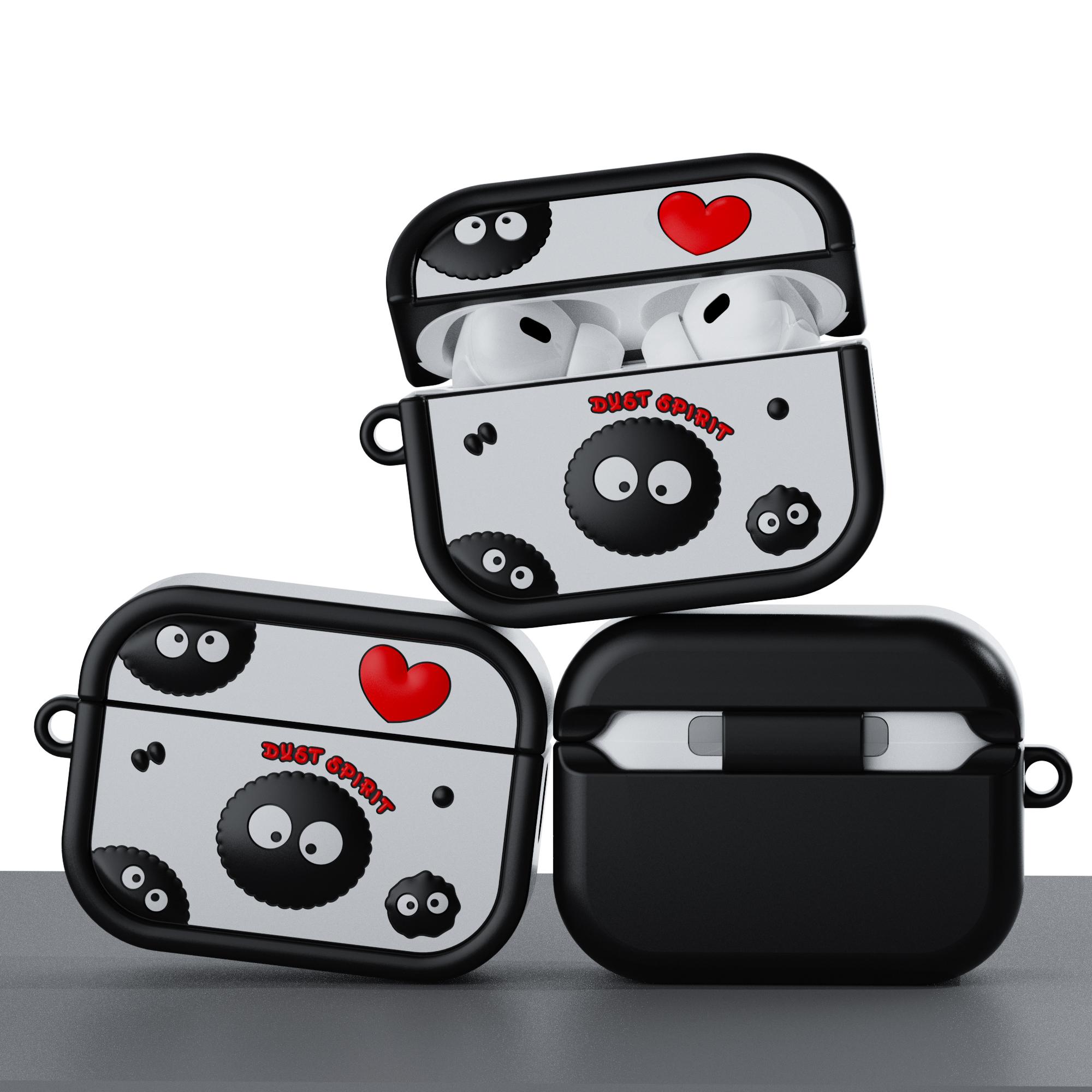 For AirPods Pro 2 Case Cartoon Briquette Silicone Protective Cover with Carabiner Black
For AirPods Pro 2 Case Cartoon Briquette Silicone Protective Cover with Carabiner Black