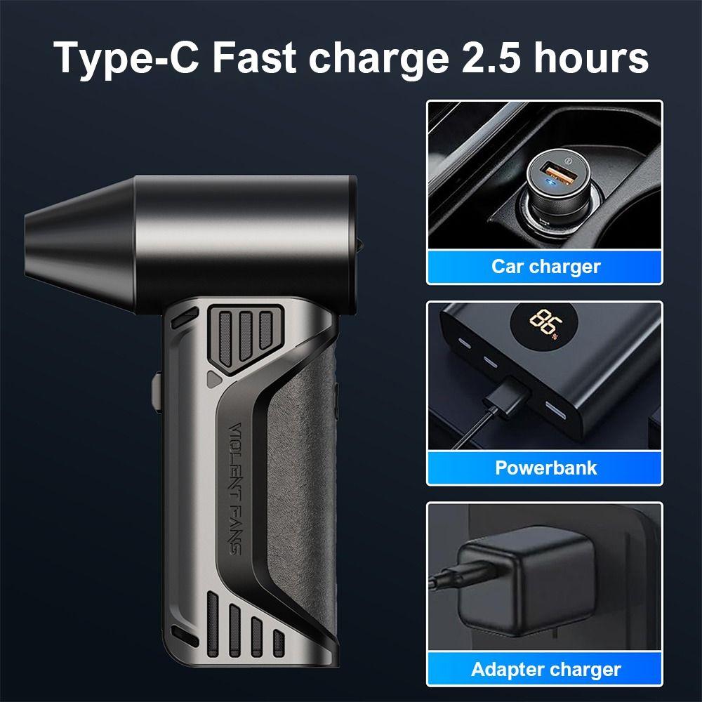 Wind Speed 52m/s Mini Turbo Jet Fan High-Speed Handheld Violent Fan Pet Blow Drying чорний
Wind Speed 52m/s Mini Turbo Jet Fan High-Speed Handheld Violent Fan Pet Blow Drying чорний