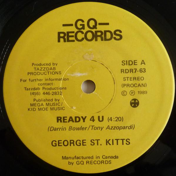 7inch Record GEORGE ST. KITTS Ready 4 U RDR763 GQ Records 1989 Canada SoulFunk Used
7inch Record GEORGE ST. KITTS Ready 4 U RDR763 GQ Records 1989 Canada SoulFunk Used