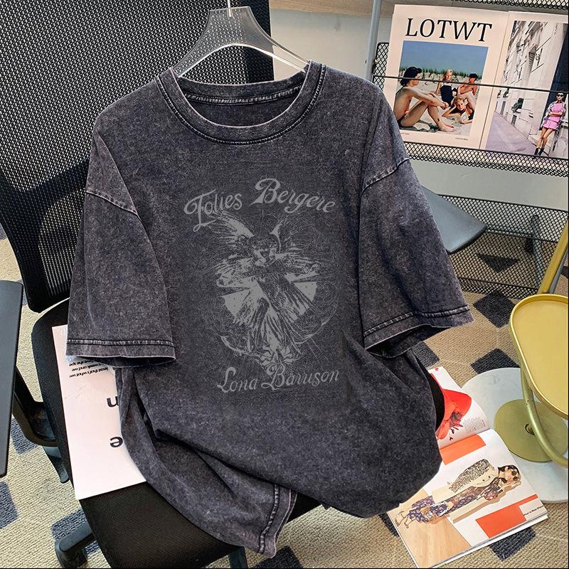Unisex Distressed Cotton Short Sleeve T-shirt - Summer American Trend, Loose Fit, Printed Design, Plus Size Options Double Extra Large чёрный
Unisex Distressed Cotton Short Sleeve T-shirt - Summer American Trend, Loose Fit, Printed Design, Plus Size Options Double Extra Large чёрный
