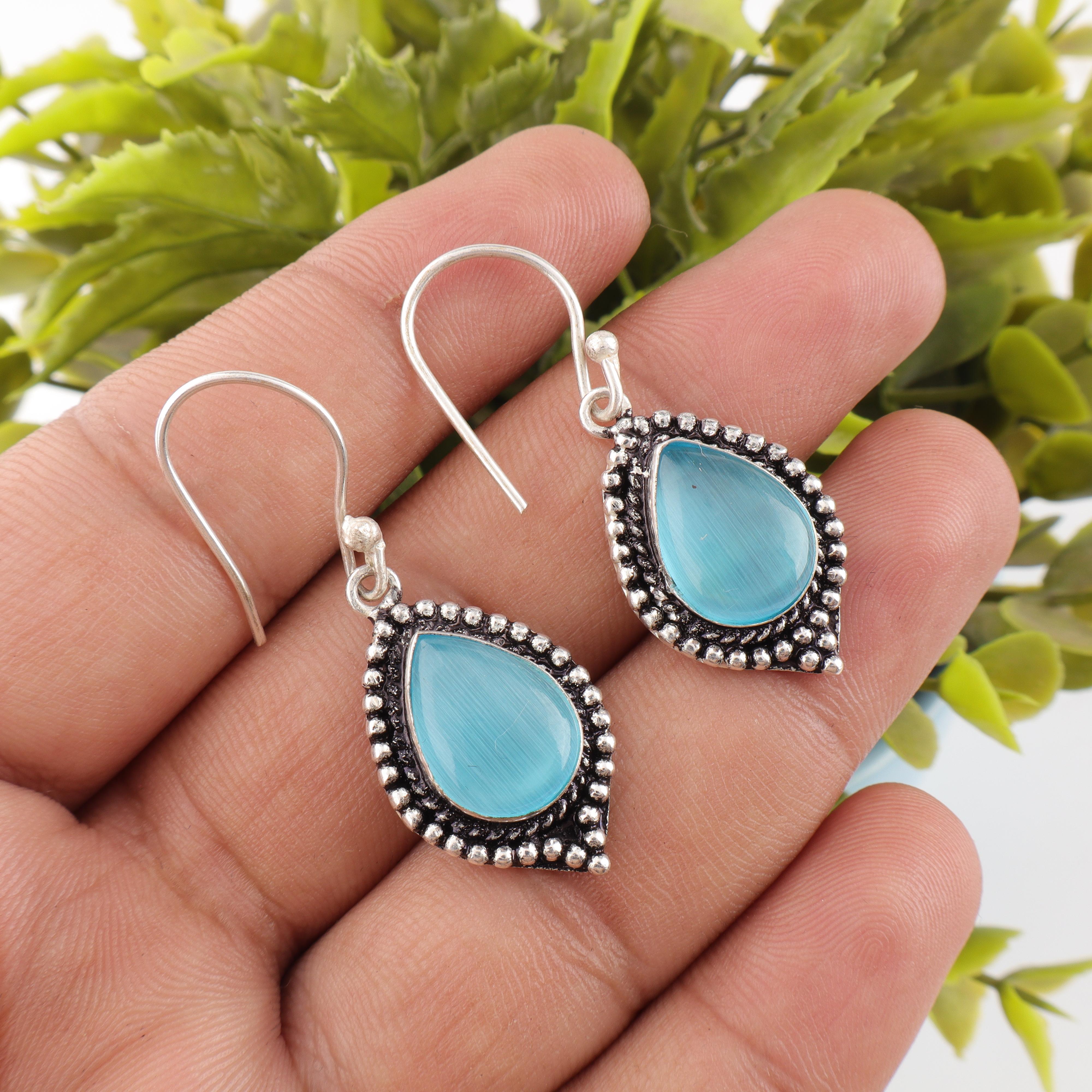 Blue Cat s Eye Gemstone Earrings, 925 Sterling Silver Earrings Jewelry, Handmade Jewelry Earrings, Balancing Jewelry Gift For Women 1.6 Inches синій
Blue Cat s Eye Gemstone Earrings, 925 Sterling Silver Earrings Jewelry, Handmade Jewelry Earrings, Balancing Jewelry Gift For Women 1.6 Inches синій