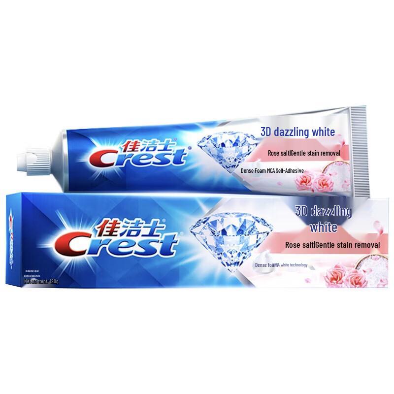 Crest 3D White Rose Salt Toothpaste 120g
Crest 3D White Rose Salt Toothpaste 120g