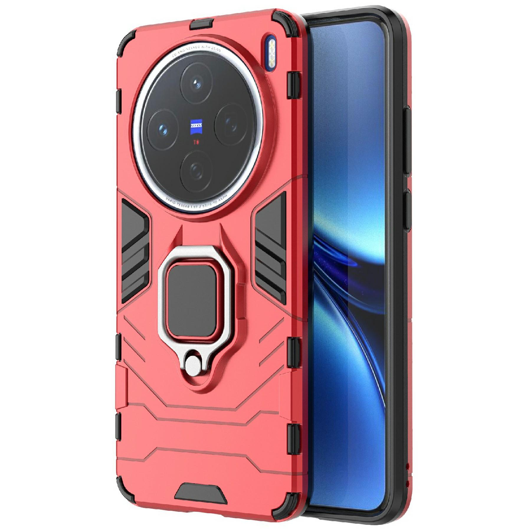 For vivo X200 5G Case PC+TPU Protective Phone Cover with Ring Kickstand Red
For vivo X200 5G Case PC+TPU Protective Phone Cover with Ring Kickstand Red