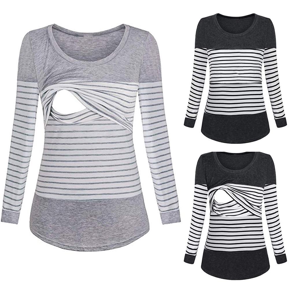 Сагит Женщины Полосатая Лоскутная Одежда Материнство Кормление Грудное Вскармливание Беременная Верхняя Блузка 
Сагит Женщины Полосатая Лоскутная Одежда Материнство Кормление Грудное Вскармливание Беременная Верхняя Блузка